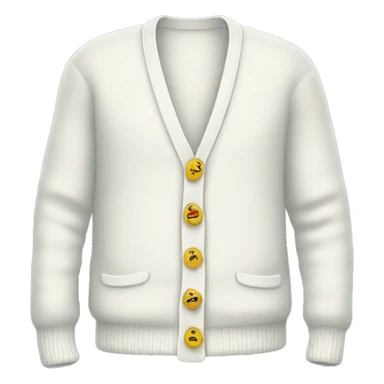 White cardigan sticker