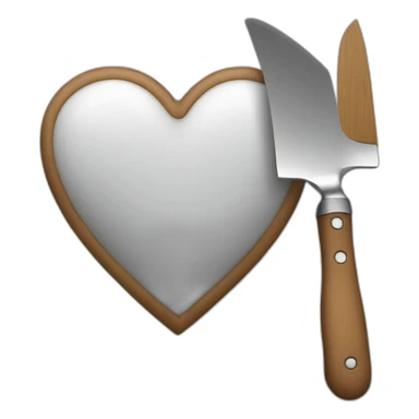 coeur avec un couteau sticker