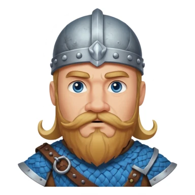 viking raider with mustache sticker