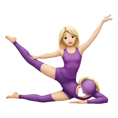 Blonde woman doing the traiditonal splits sticker