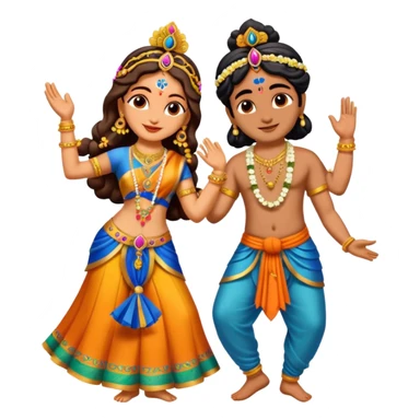 Radha krishna raas sticker