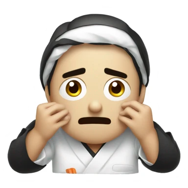 Overwhelmed shocked sushi sticker