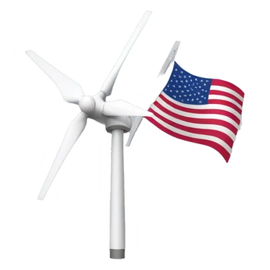 wind generator usa flag sticker
