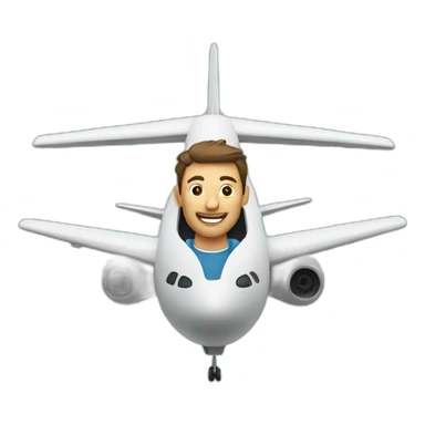 Homme sur un avion sticker