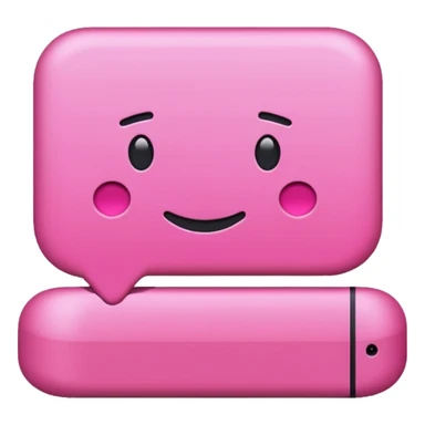 Pink texting
 sticker