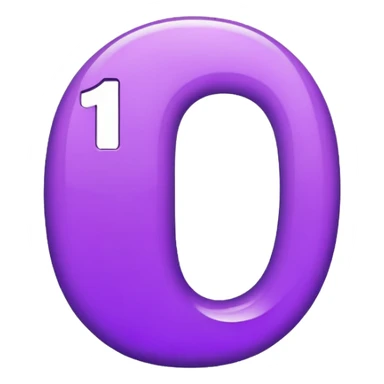 The number 1 in purple color  sticker