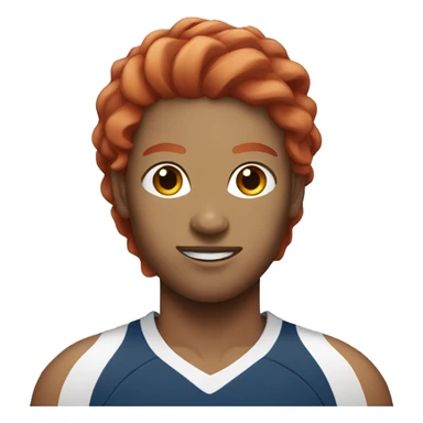 Volleyball player with red hair  sticker