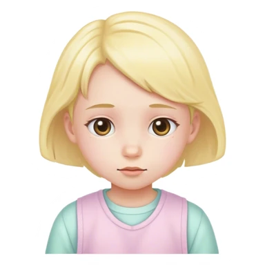 childs with pastel clothes sticker