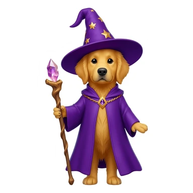 Dog wizard sticker
