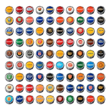Icon for Beer Cap Collecting: a collection of colorful beer caps from different brands, arranged neatly on a table or in a display case. The icon should reflect the variety and charm of beer cap collecting. Transparent background. sticker