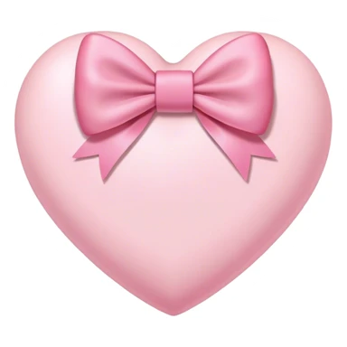 pale pink heart with pink bow sticker