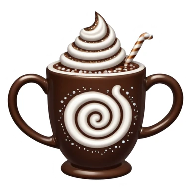 Hot cocoa in beautiful sparkly mug sticker