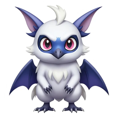 Edgy Cool Kawaii Noibat-Absol-Pokemon Full Body sticker