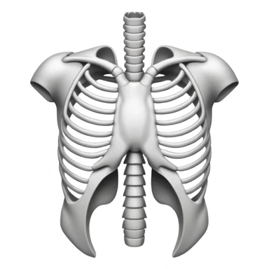 blue back round white ribs sticker