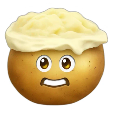 Potato with mashed potato sticker