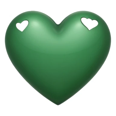 forest green heart sticker