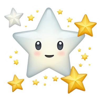 white stars sticker