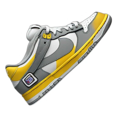 Robot in sneaker Nike dunk sticker