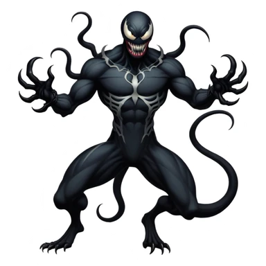 Fullbody Demiurge Venom-like shadowy god sticker