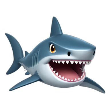 cartoon shark standing with a camo cap on its head sticker