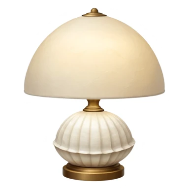 White shell lamp  sticker