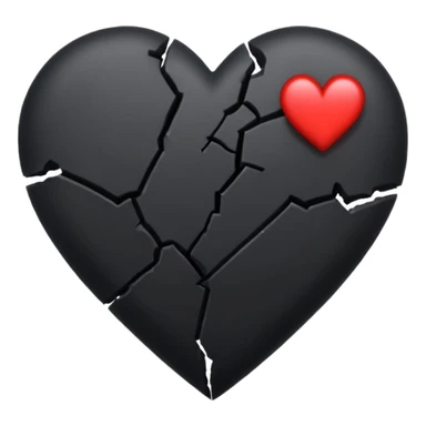 Black heartbreak  sticker