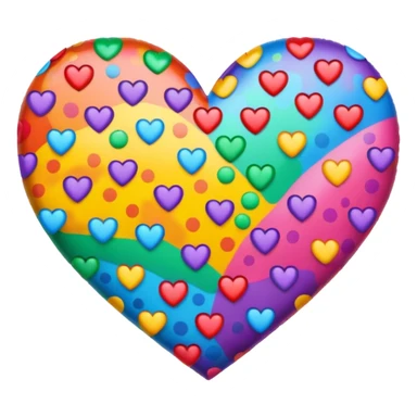 heart with rainbow cheetah print sticker