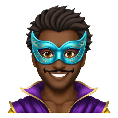 masquerade masked black man sticker