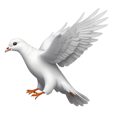 white pigeon flying sticker