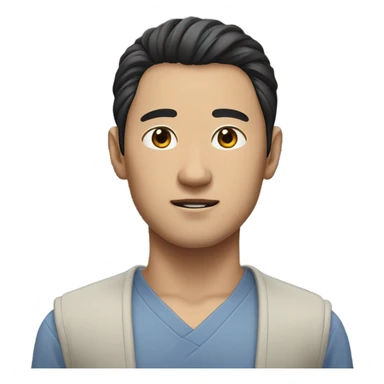 Japanese realistic guy sticker