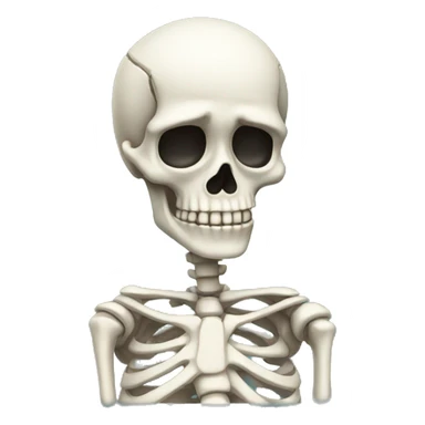 Skeleton with tears  sticker