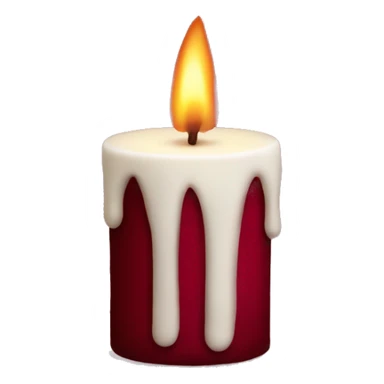 Dark red velvet candle sticker