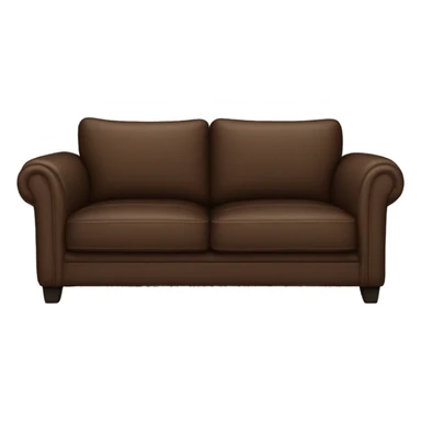 brown loft sofa, realistic sticker