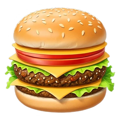 Cartoon Hamburger Emoji sticker