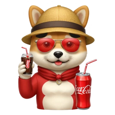 Shiba Jasper Coca Cola sticker