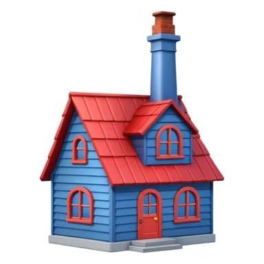 cartoon house sticker