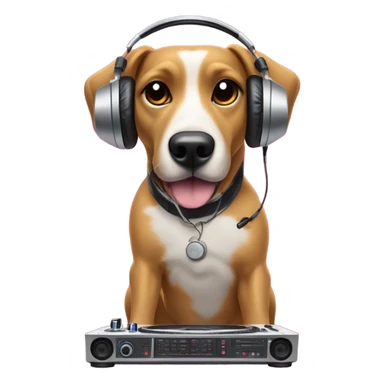 Dj dog sticker