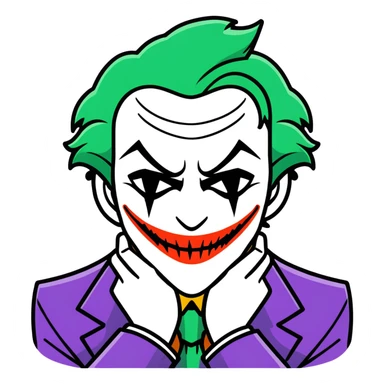 Joker crying black and white sticker