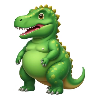 ugly obese dinosaur wearing pit vipers  sticker