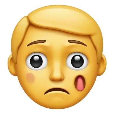 Crying face with a thumbs down sticker