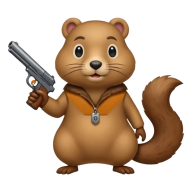 gopher with gun sticker