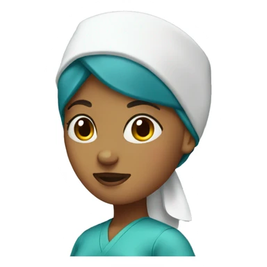 nurse in a headscarf sticker