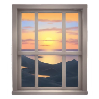 window with a sunset view  sticker