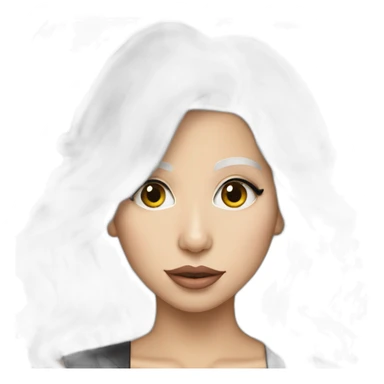 lady gaga singer white hair sticker