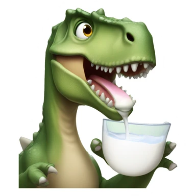 Dinosaur giving milk sticker