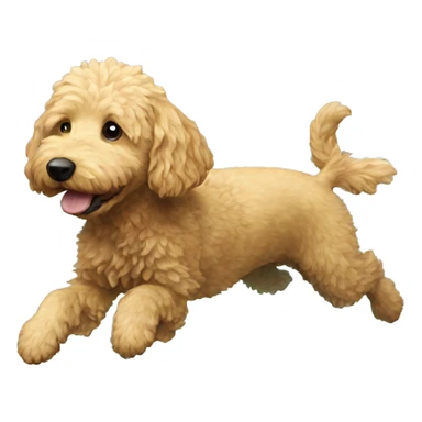 golden doodle swimming  sticker