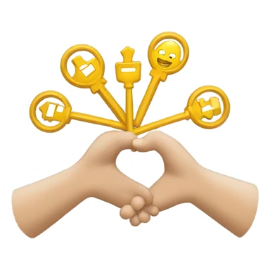 handshake with keys sticker
