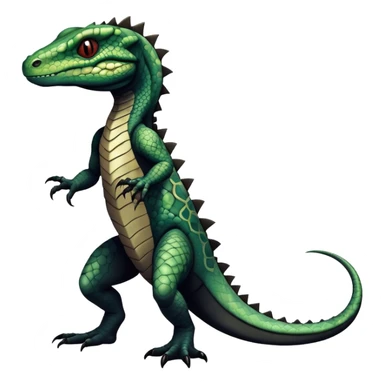 a dark gothic edgy reptilian vernid-fionbri-creature with splash patterns full body sticker