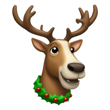 Raindeer christmas sticker