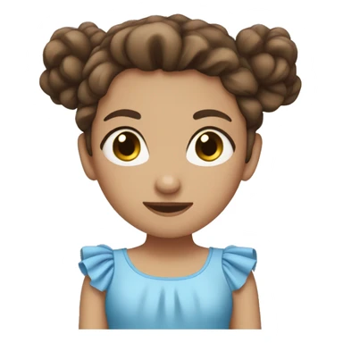 Brown haired girl in a blue tutu sticker